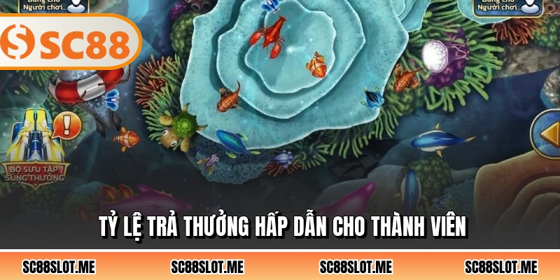 Tỷ lệ trả thưởng hấp dẫn cho thành viên